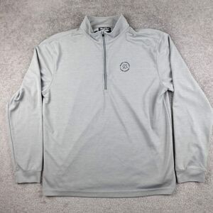 Straight Down Sweater Men 2XL Gray 1/4 Zip Long Sleeve Golf Pullover Lightweight